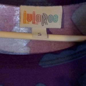 Luluroe dress size small...purple & blue patterned...one pocket on breast.